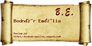 Bodnár Emília névjegykártya