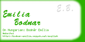 emilia bodnar business card
