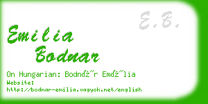 emilia bodnar business card